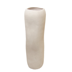Wazon ceramiczny terakota Wysoki wąski Kremowy 57cm